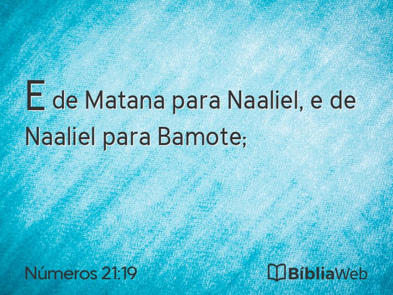 Números 21:19 em imagem para compartilhar