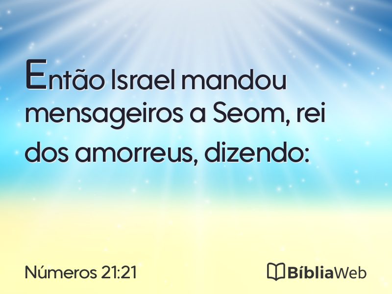 Números 21:21 em imagem para compartilhar
