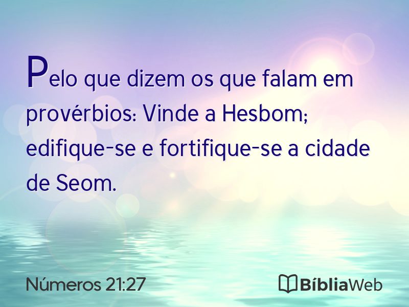 Números 21:27 em imagem para compartilhar