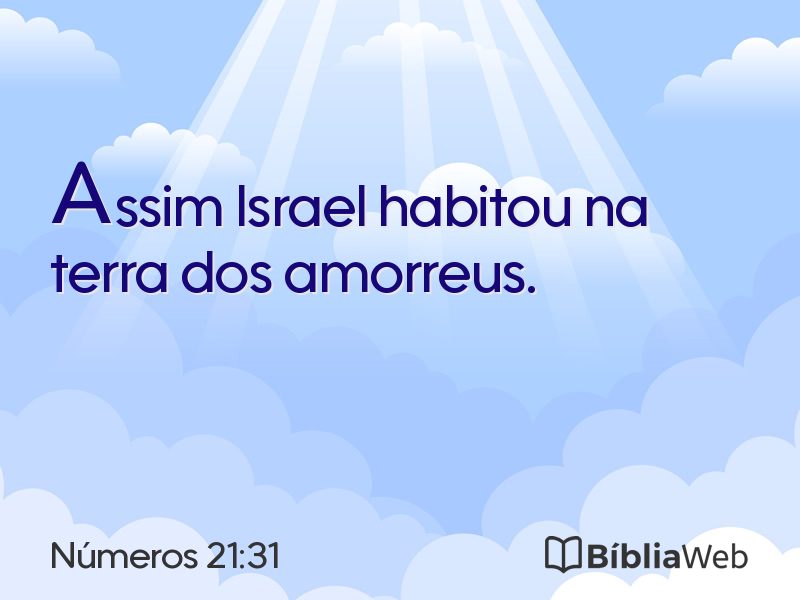 Números 21:31 em imagem para compartilhar