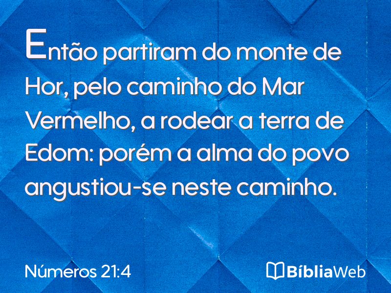 Números 21:4 em imagem para compartilhar