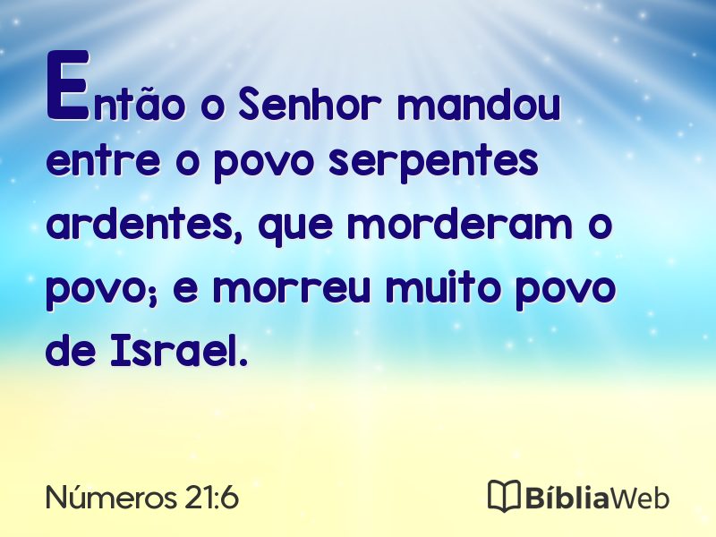 Números 21:6 em imagem para compartilhar