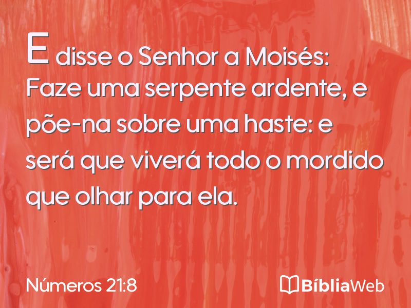 Números 21:8 em imagem para compartilhar