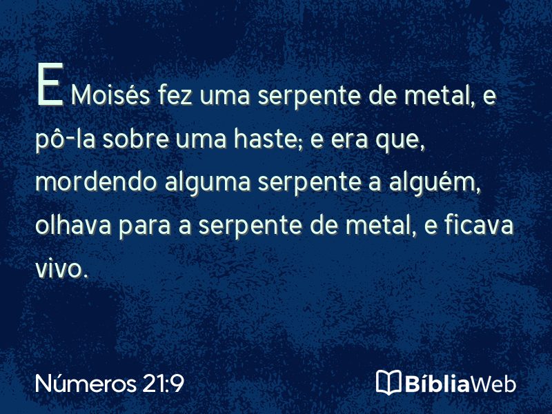 Números 21:9 em imagem para compartilhar