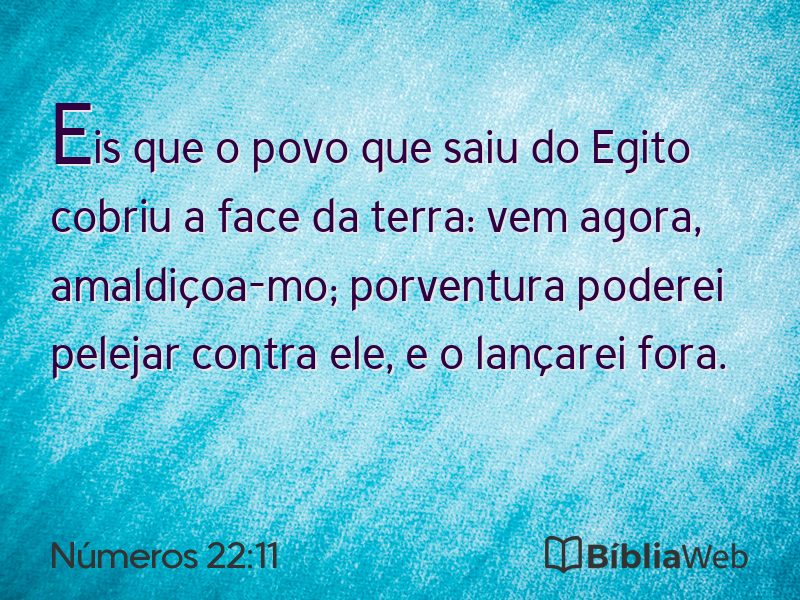 Números 22:11 em imagem para compartilhar