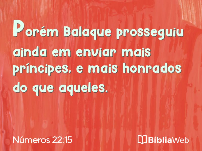 Números 22:15 em imagem para compartilhar