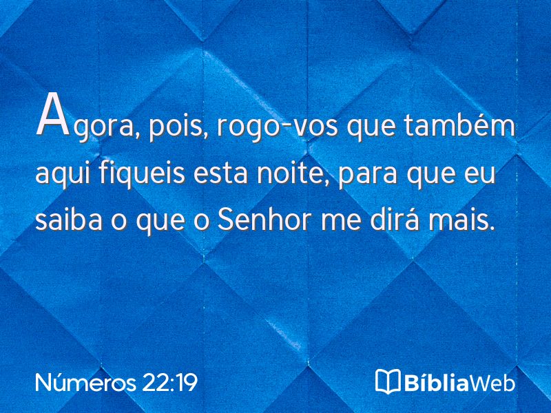 Números 22:19 em imagem para compartilhar