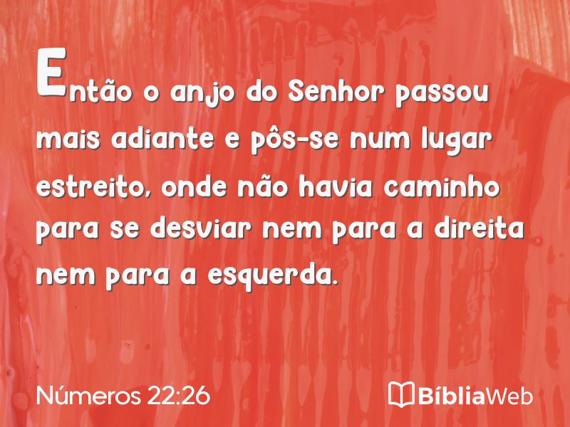 Números 22:26 em imagem para compartilhar