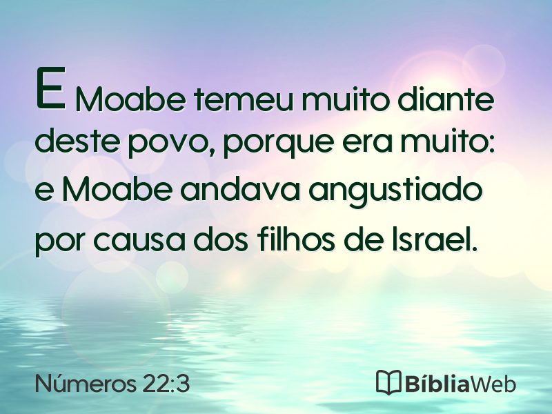 Números 22:3 em imagem para compartilhar