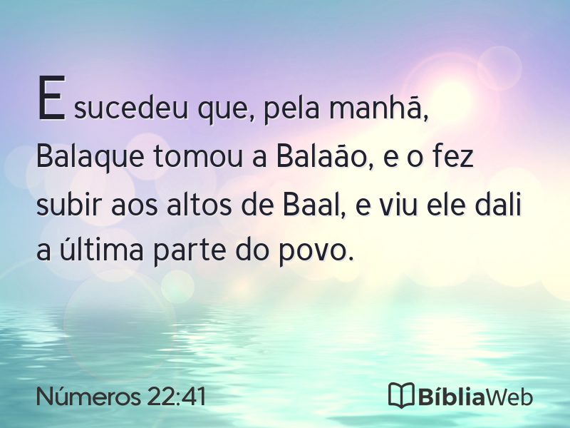 Números 22:41 em imagem para compartilhar