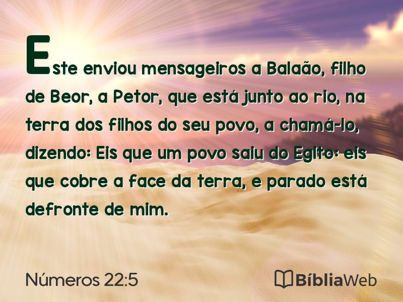 Números 22:5 em imagem para compartilhar
