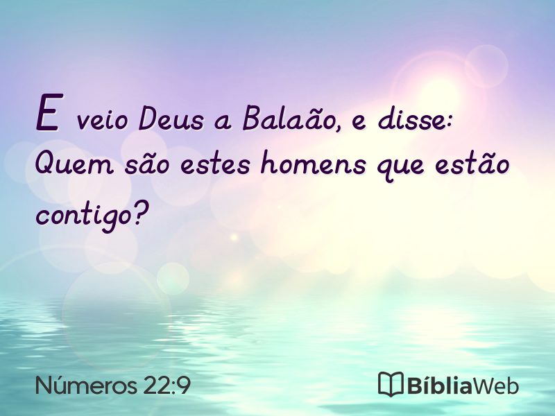 Números 22:9 em imagem para compartilhar