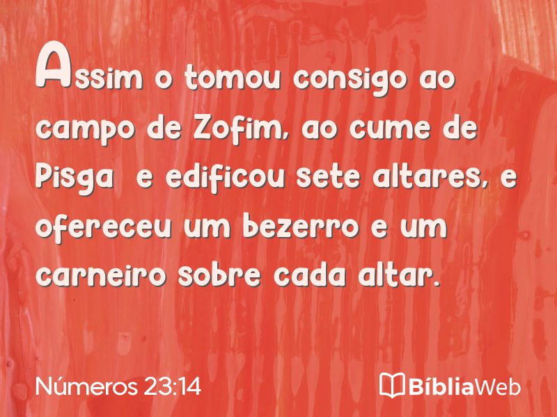 Números 23:14 em imagem para compartilhar