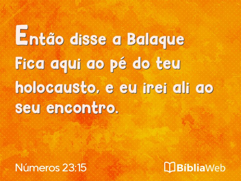 Números 23:15 em imagem para compartilhar