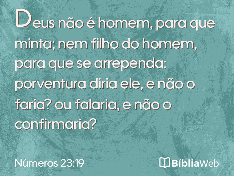 Números 23:19 em imagem para compartilhar