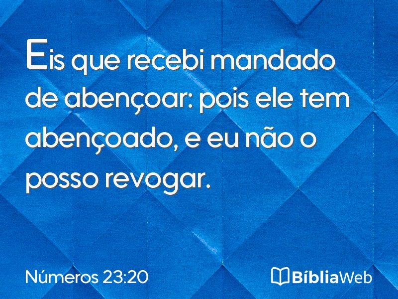 Números 23:20 em imagem para compartilhar