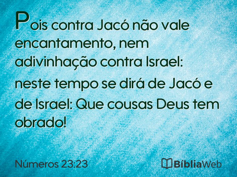 Números 23:23 em imagem para compartilhar