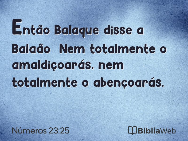 Números 23:25 em imagem para compartilhar