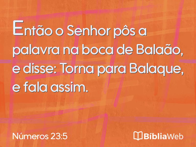 Números 23:5 em imagem para compartilhar