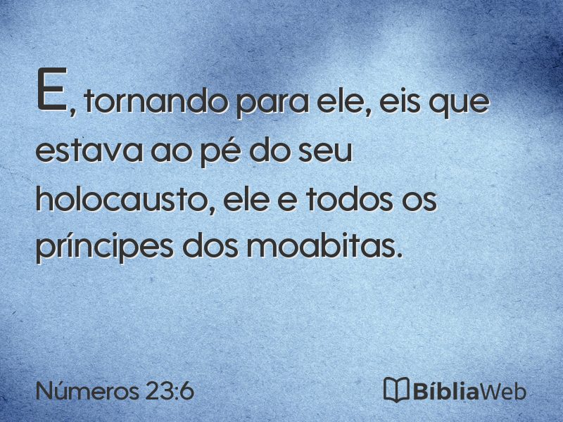Números 23:6 em imagem para compartilhar
