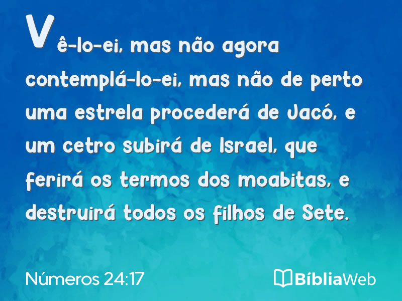 Números 24:17 em imagem para compartilhar