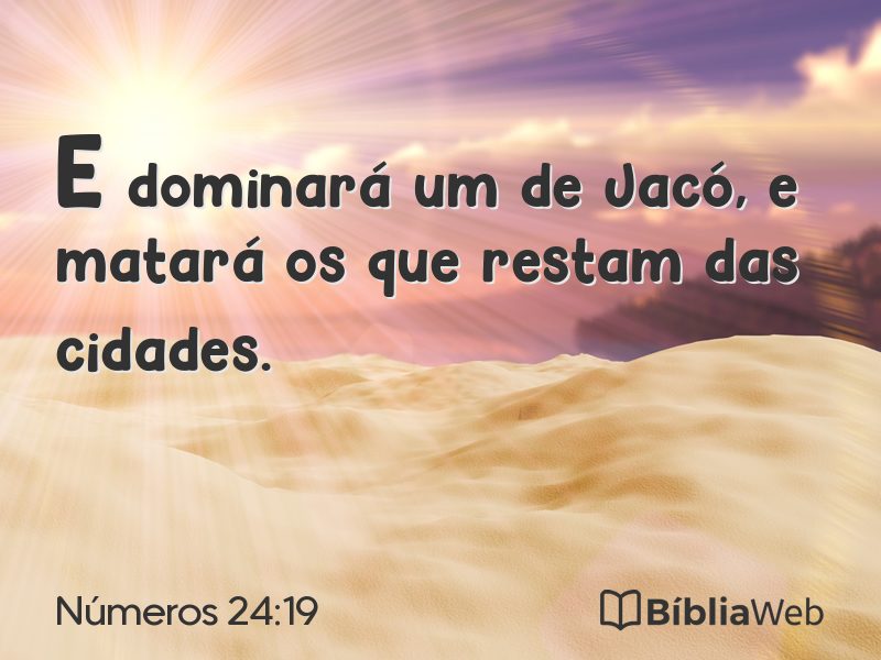 Números 24:19 em imagem para compartilhar