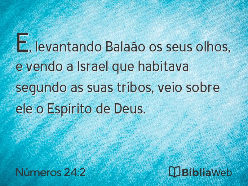 Números 24:2 em imagem para compartilhar