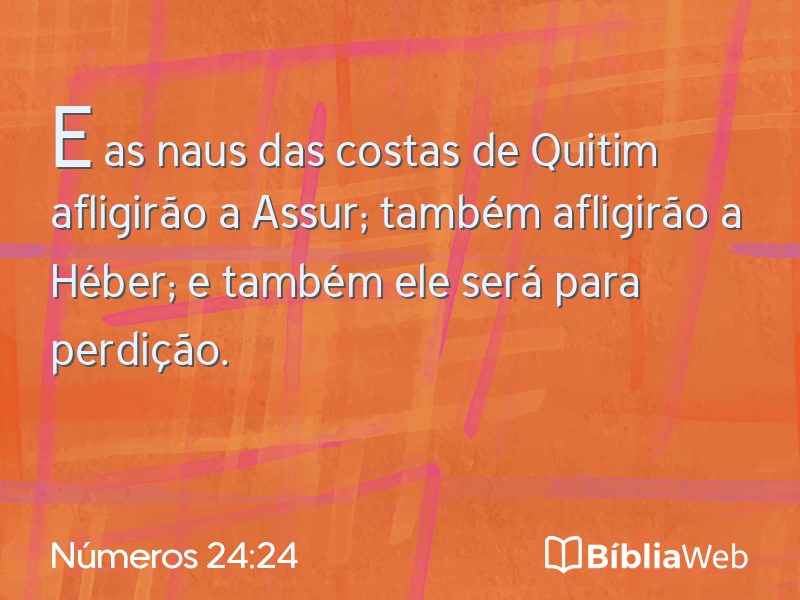 Números 24:24 em imagem para compartilhar