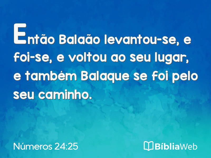 Números 24:25 em imagem para compartilhar