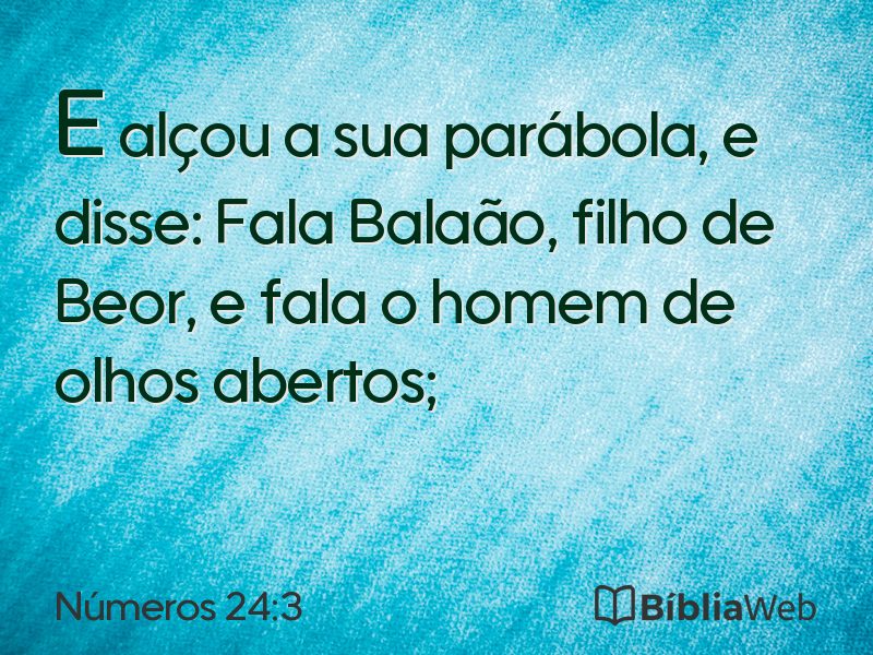 Números 24:3 em imagem para compartilhar