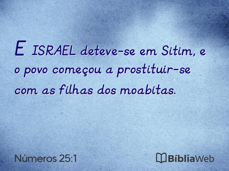 Números 25:1 em imagem para compartilhar