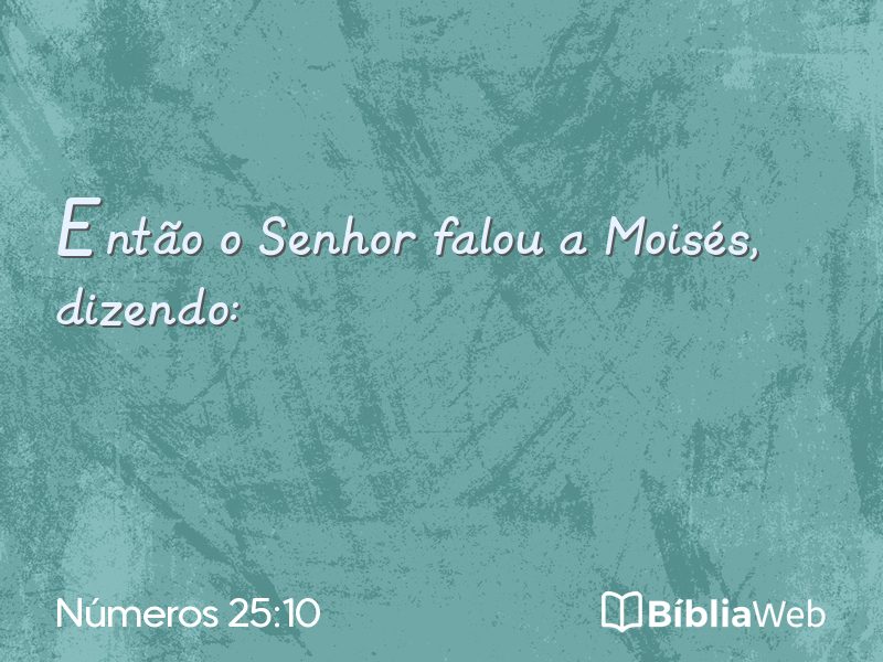 Números 25:10 em imagem para compartilhar