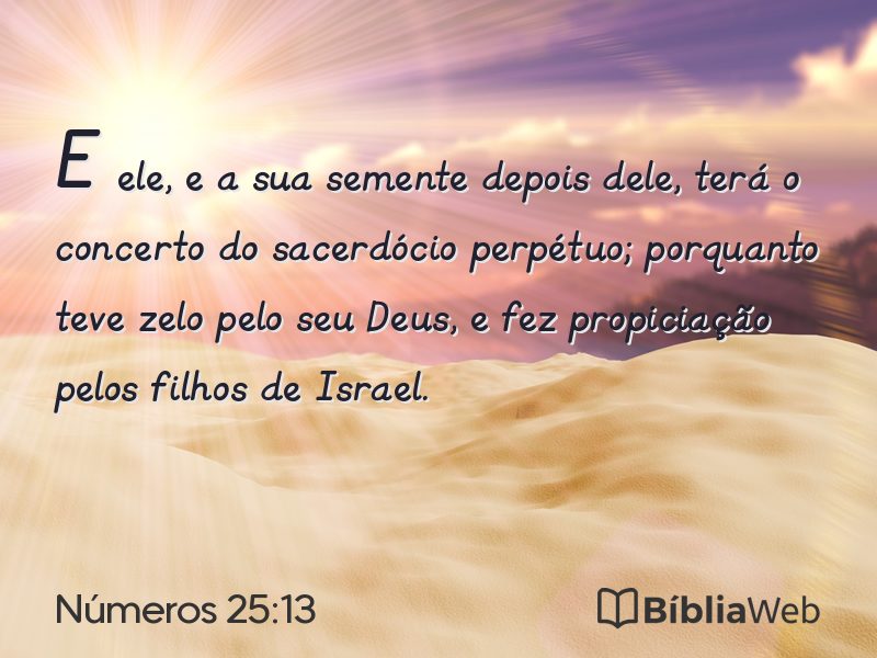 Números 25:13 em imagem para compartilhar