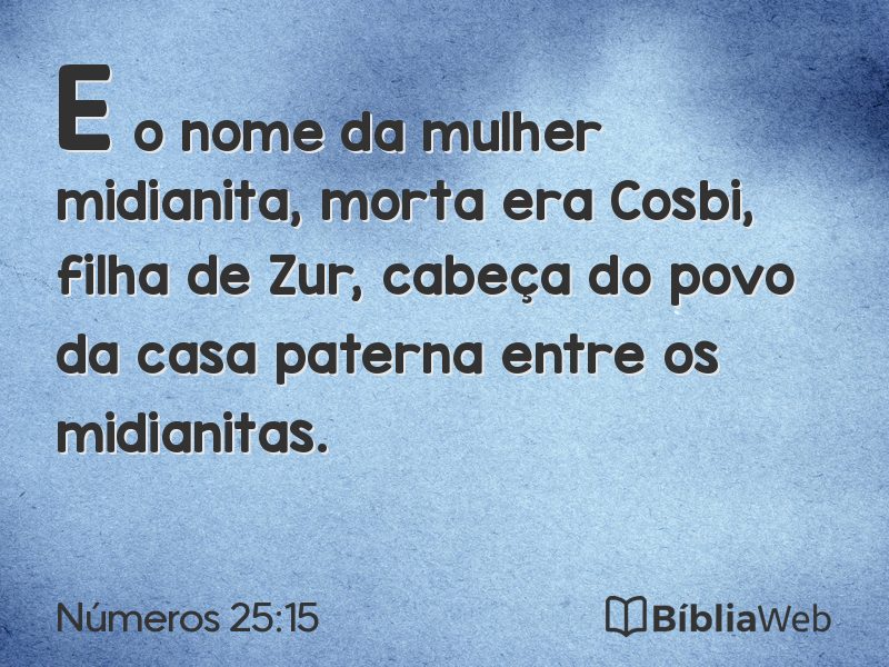 Números 25:15 em imagem para compartilhar