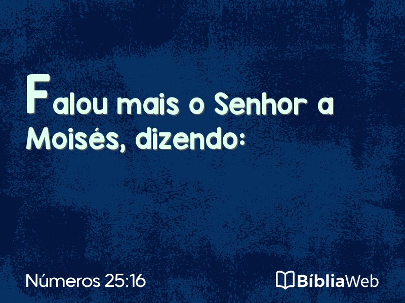 Números 25:16 em imagem para compartilhar