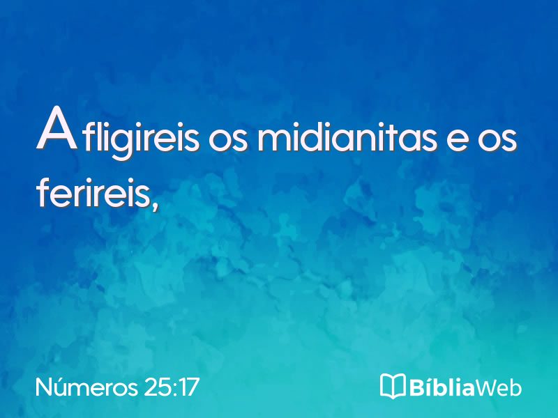 Números 25:17 em imagem para compartilhar