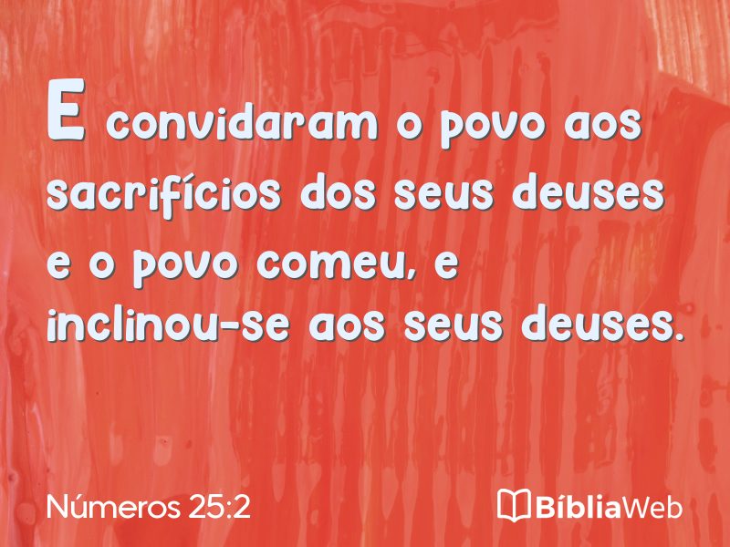 Números 25:2 em imagem para compartilhar