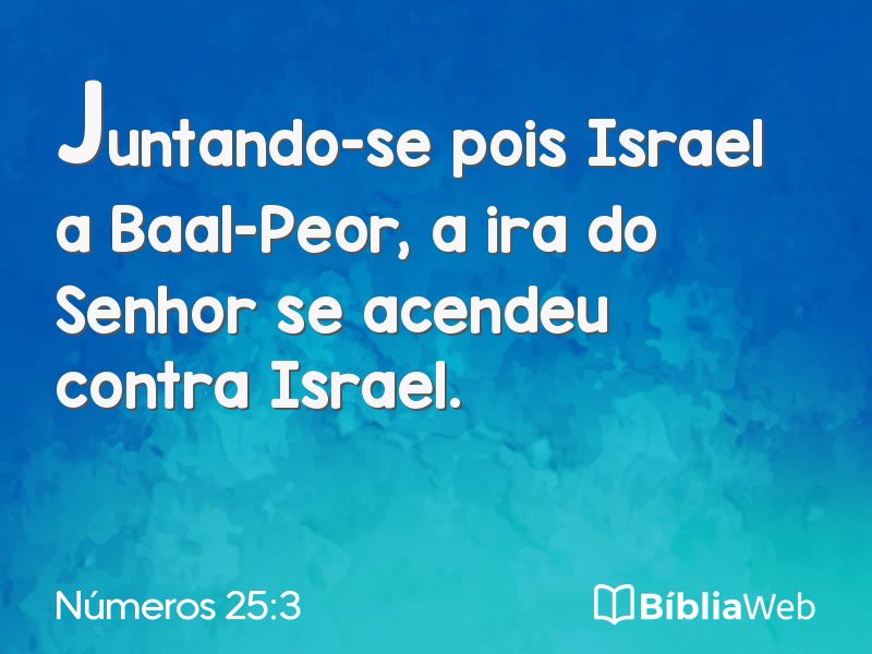 Números 25:3 em imagem para compartilhar