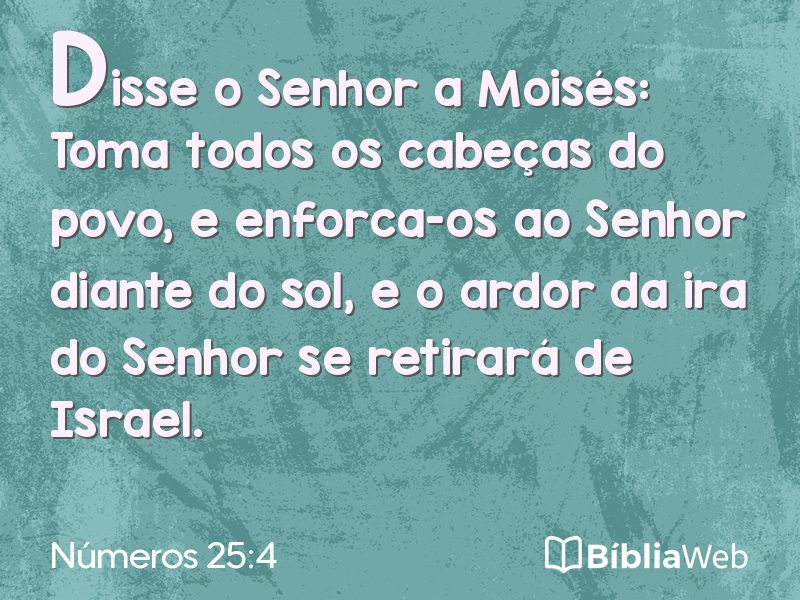 Números 25:4 em imagem para compartilhar