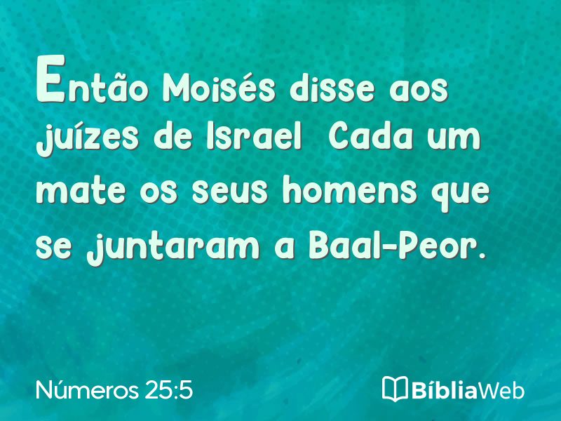 Números 25:5 em imagem para compartilhar