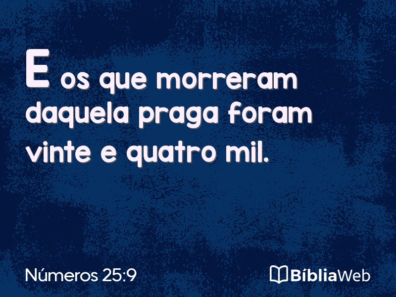 Números 25:9 em imagem para compartilhar