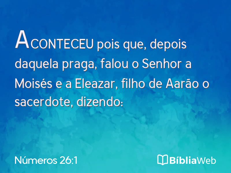 Números 26:1 em imagem para compartilhar