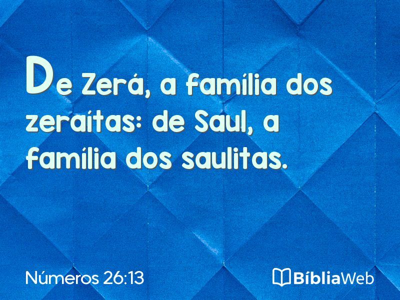 Números 26:13 em imagem para compartilhar