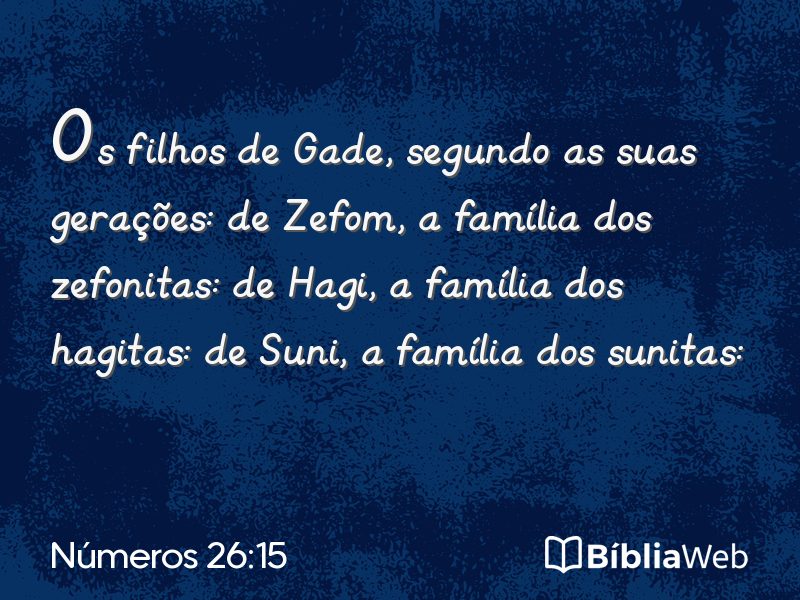 Números 26:15 em imagem para compartilhar