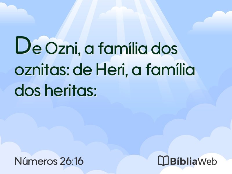 Números 26:16 em imagem para compartilhar