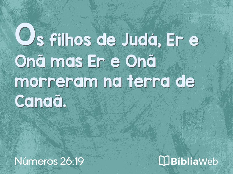 Números 26:19 em imagem para compartilhar