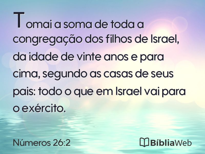 Números 26:2 em imagem para compartilhar