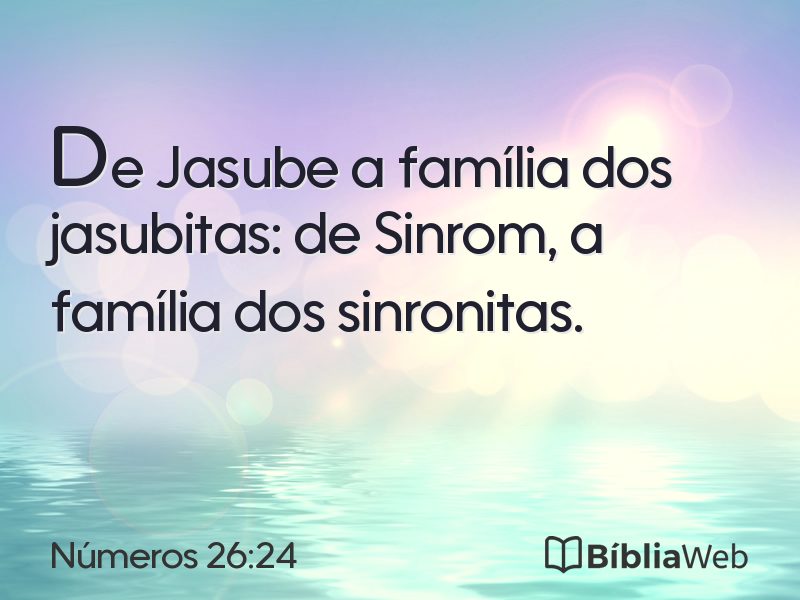 Números 26:24 em imagem para compartilhar