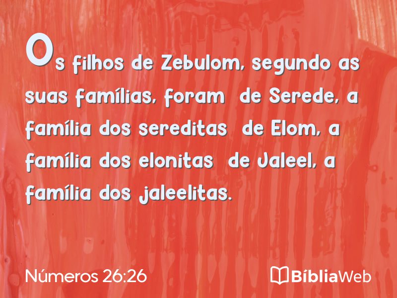 Números 26:26 em imagem para compartilhar