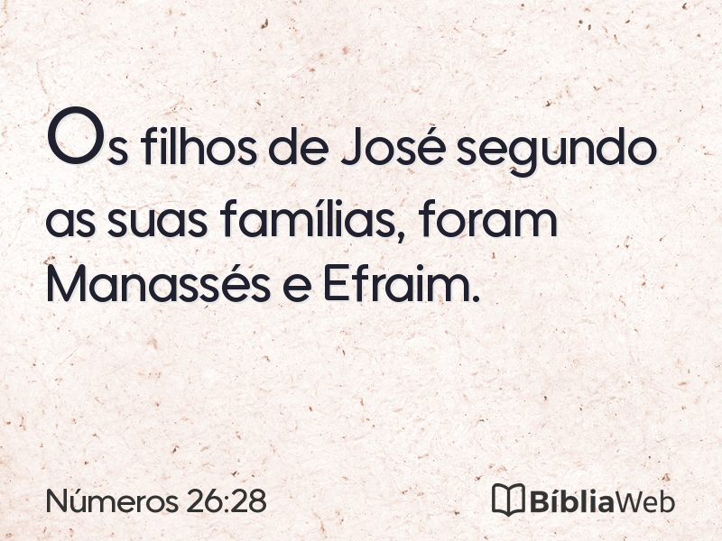 Números 26:28 em imagem para compartilhar